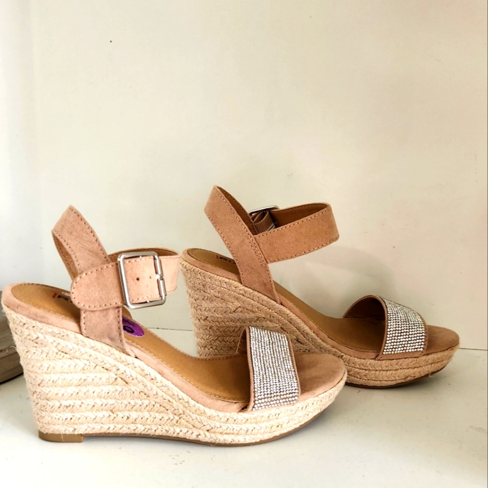 Beautiful Heel Ballet Pink/Silver Glittery Sandals